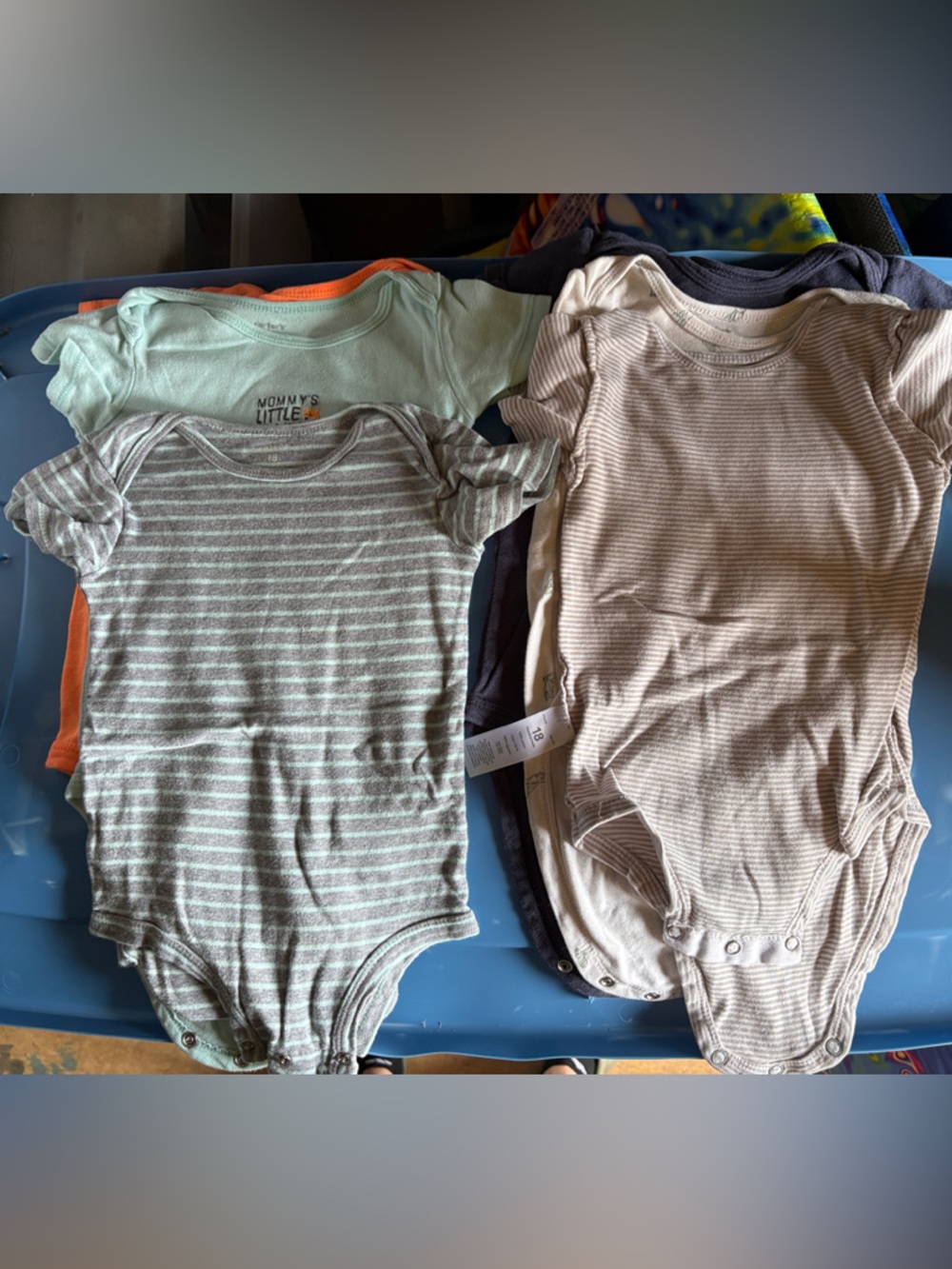 Carter's Baby One-Piece Bodysuits in Mint, Gray, Beige, Navy